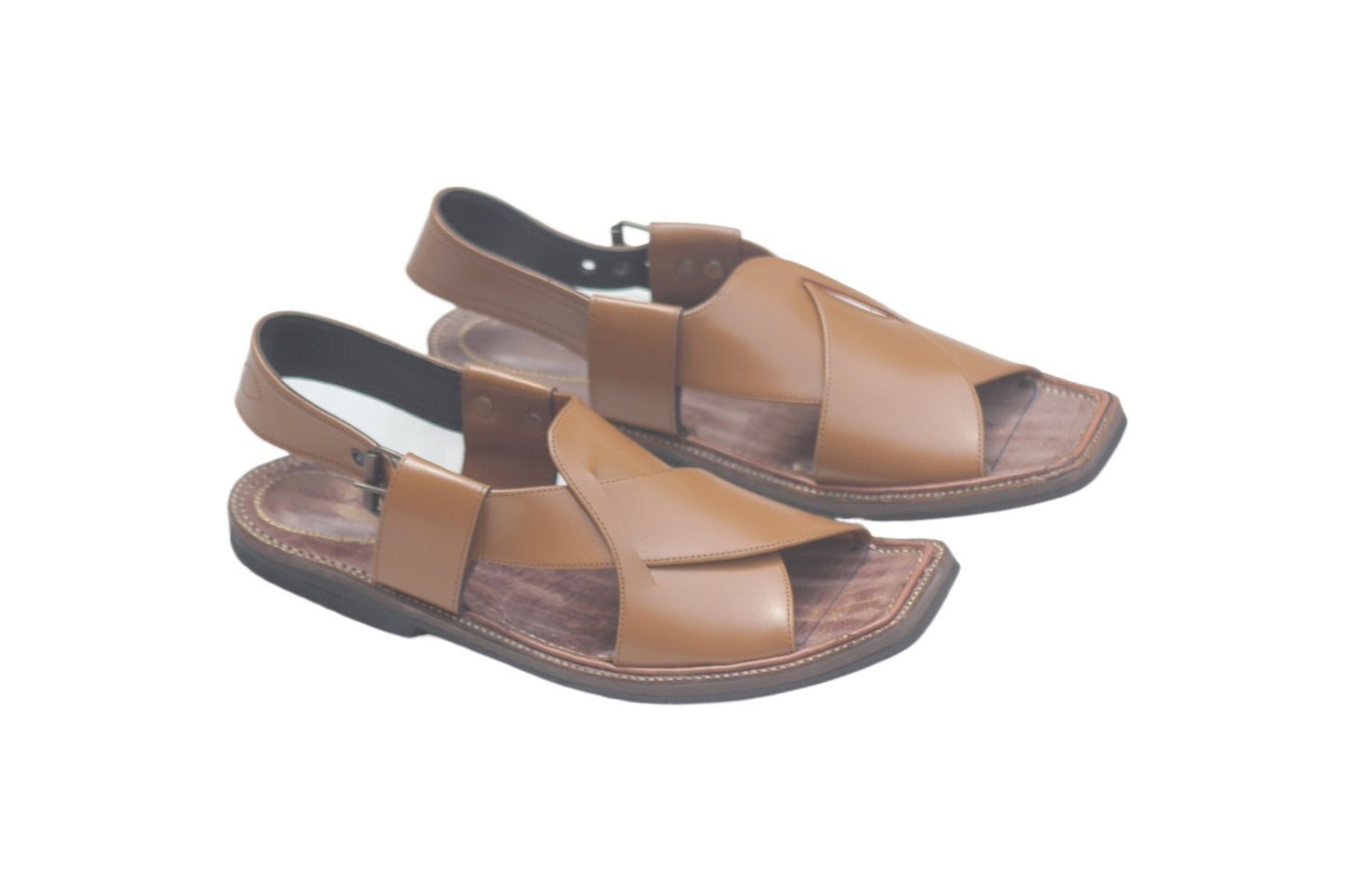 Kohati Chappal Sandal CrossGents – Genuine Shining Leather- Light Weight-orange