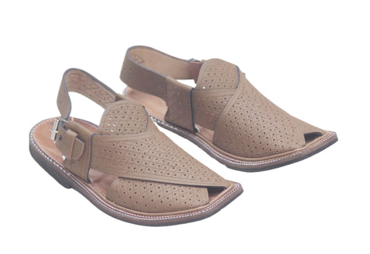 Charsada Chappal / Sandal – Gents-Jale wala – Genuine Leather –Mustered Rg 313