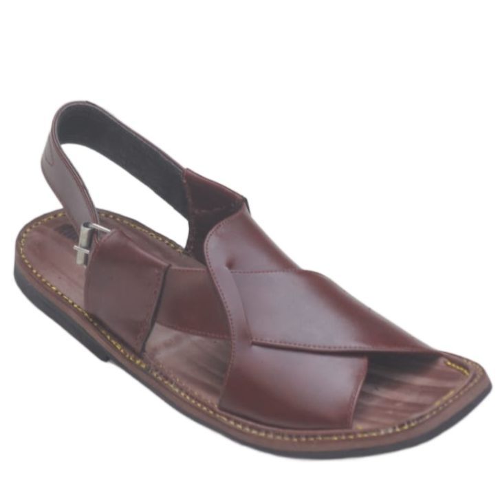 Kohati Chappal Sandal CrossGents – Genuine Shining Leather- Light Weight-Mustered color