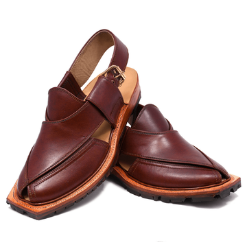 Norozi Chapals Mustered coloure Galma Leather  Rg211