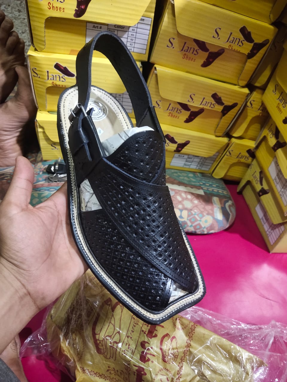 Charsada Chappal / Sandal – Gents-Jale wala – Genuine Leather –Mustered Rg 314